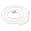 Non-Tarnish 304 Stainless Steel Round Snake Chain Necklaces for Women NJEW-G140-06A-P-2