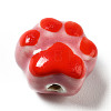 Handmade Printed Porcelain Beads X1-PORC-F005-02D-2