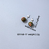 Handmade Fashion Natural Tiger Eye Stainless Steel Bead Earrings Accessories for Autumn/Winter VH6205-14-1