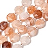 Natural Red Hematoid Quartz/Ferruginous Quartz Beads Strands G-D105-A04-2