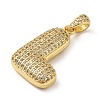 Brass Micro Pave Cubic Zirconia Pendants KK-E061-03G-12-2