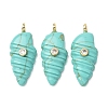 Synthetic Turquoise Carved Pendants G-H357-04G-06-1