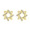 925 Sterling Silver Micro Pave Cubic Zirconia Stud Earrings for Women EJEW-P231-81G-1