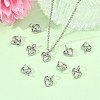 SHEGRACE Valentine's Day Brass Clear Cubic Zirconia Charms XGRQ3P305-595P-5
