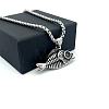 Vintage Punk Style Men's 304 Stainless Steel Fishbone Pendant Necklaces MU8602-4