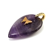 Natural Amethyst Pendants G-G470-02G-06-2