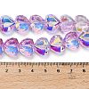 Electroplate Transparent Glass Beads Strands X-EGLA-B012-AB06-4