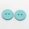 Flat Round 2-Hole Acrylic Sewing Buttons BUTT-X0024-2