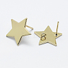 Brass Stud Earring Findings X-KK-F728-10G-NF-2