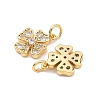 SHEGRACE Brass Micro Pave Clear Cubic Zirconia Pendants XGRQ2C386-407G-2