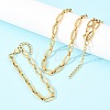 304 Stainless Steel Oval Link Chain Bracelet & Necklace Jewelry Sets SJEW-L199-03G-1