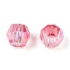 Transparent Spray Painted Glass Beads EGLA-N018-4mm-07-3