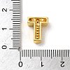 Brass Micro Pave Clear Cubic Zirconia Charms ZIRC-C009-01G-T-3