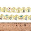Electroplate Transparent Glass Beads Strands EGLA-N056-01A-11-4