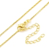 Brass Pave Clear Cubic Zirconia Pendant Necklaces for Women NJEW-S430-03G-04-3