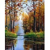 DIY Rectangle Autumn Forest Scenery Theme Diamond Painting Kits PW-WG20335-06-1