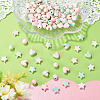 120Pcs 3 Styles Crackle Opaque Acrylic Beads OACR-TA0004-77-5