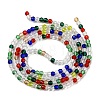 Transparent Gradient Color Glass Beads Strands GLAA-E044-01A-3