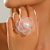 Chiffon with Plastic Pearl Finger Rings for Women XQ9924-1-2