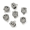Tibetan Style Alloy Tube Bails PALLOY-S079-063AS-1