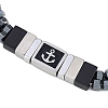 Synthetic Non-magnetic Hematite Beaded Bracelets BJEW-S156-04P-A-2