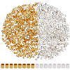 1000Pcs 2 Colors Brass Crimp Beads KK-PA0001-10-1