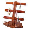 Solid Wood Jewelry Set Jewelry Tower Stands for Rings Bracelets Necklaces DJEW-WH0028-005-1