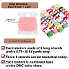   50 Cards 50 Colors 6-Ply Polyester Embroidery Floss OCOR-PH0002-04B-2