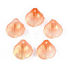 Transparent Glass Petal Pendants GLAA-T030-05A-1