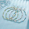 Acrylic Imitation Pearl & Glass Seed Beaded Necklace for Women NJEW-JN04278-2