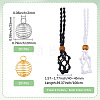 6Pcs 2 Colors Adjustable Braided Waxed Cord Macrame Pouch Necklace Making FIND-SC0023-88-2