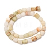 Natural Green Banded Calcite(Afghan Jade) Beads Strands G-B155-D02-3