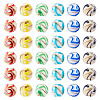 36Pcs 6 Colors Handmade Gold Sand Lampwork Beads LAMP-TA0002-61-1