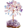 Natural Gemstone Chips Tree of Life Decorations PW-WGF14D3-05-1