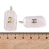Natural Rose Quartz Faceted Pendants G-F819-02G-04-3