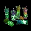 Transparent & Luminous Acrylic with Polymer Clay Pendants X-TACR-G046-01-2