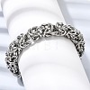 201 Stainless Steel Byzantine Chains Chain Bracelets for Women Men STAS-T077-18P-3
