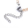 Electroplate Glass Beaded Necklaces NJEW-JN02793-06-3