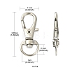 10Pcs Alloy Swivel Lobster Claw Clasps PALLOY-CJ0002-68-2