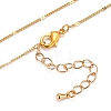 Teardrop Glass Beads Pendant Necklaces NJEW-JN03205-01-3