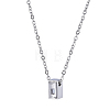 304 Stainless Steel with Clear Glass Rectangle Pendant Urn Ashes Necklaces for Women Men NJEW-WH0013-83P-01-1