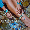 Synthetic Turquoise Dyed Beads Strands FIND-NB0005-46-5