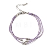 Polyester Multi-Strand Bracelets FB-CBA983F-02P-04-4