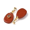 Natural Red Jasper Pendants G-P628-02G-01-2