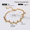 304 Stainless Steel Pave Clear Cubic Zirconia Charm Bracelets for Women EP0929-6-1