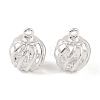 Iron Glass Bead Cage Pendants IFIN-N014-01S-1