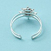 304 Stainless Steel Open Cuff Finger Ring Cabochon Settings STAS-T060-10S-2