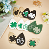 SUPERFINDINGS DIY 12Pairs Clover Style PU Leather Earring Making Kits DIY-FH0002-26-4