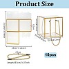 Gold Edged Transparent Plastic Packing Boxes CON-WH0107-113A-2
