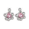 Alloy Light Rose Rhinestone Chandelier Component Links PALLOY-P317-09P-1